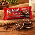 Festival Chocolate Noel bolsa x4 fondo rústico