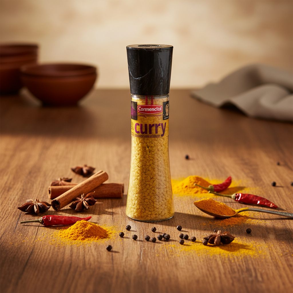 Molinillo Sal Curry Carmencita en cocina