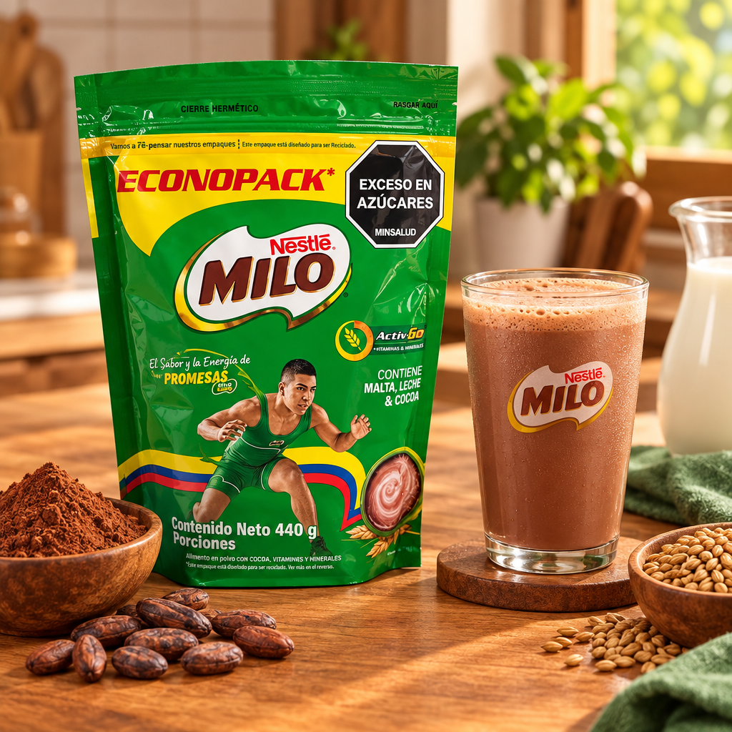 Milo Econopack Nestlé 440g — Bebida latina colombiana